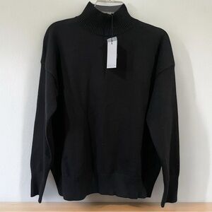 Cezele Black Turtleneck Knit Sweater